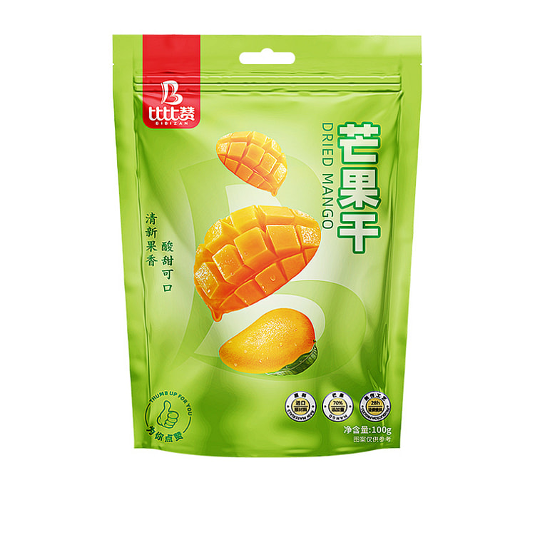 比比赞 芒果干大片水果干办公室网红零食小吃蜜饯果脯休闲食品100g*1袋