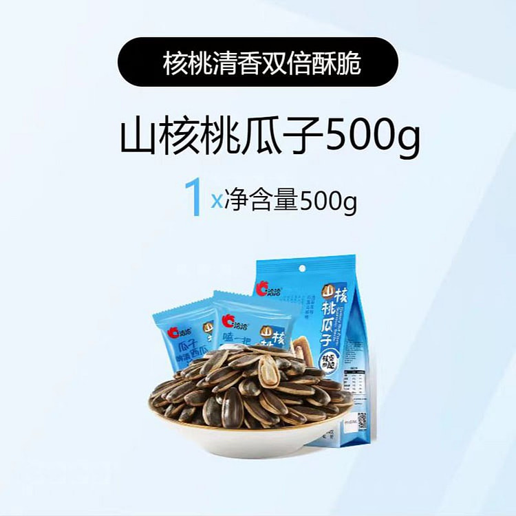 洽洽 山核桃瓜子 500g*1袋 内含25小包