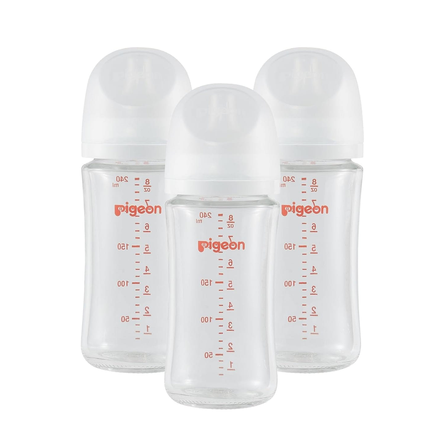 Pigeon Glass Nursing Bottle Wide Neck 8.1oz 3 bottle