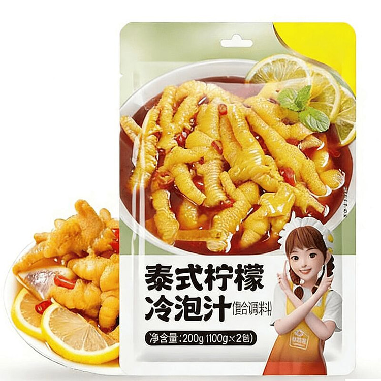 加厨宝泰式柠檬冷泡汁无骨鸡爪凤爪酸辣海鲜凉拌菜家用 200 克