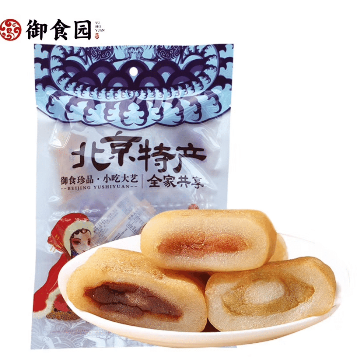 北京御食园 糯米糍 干吃汤圆 麻薯 驴打滚328g/袋 328 克