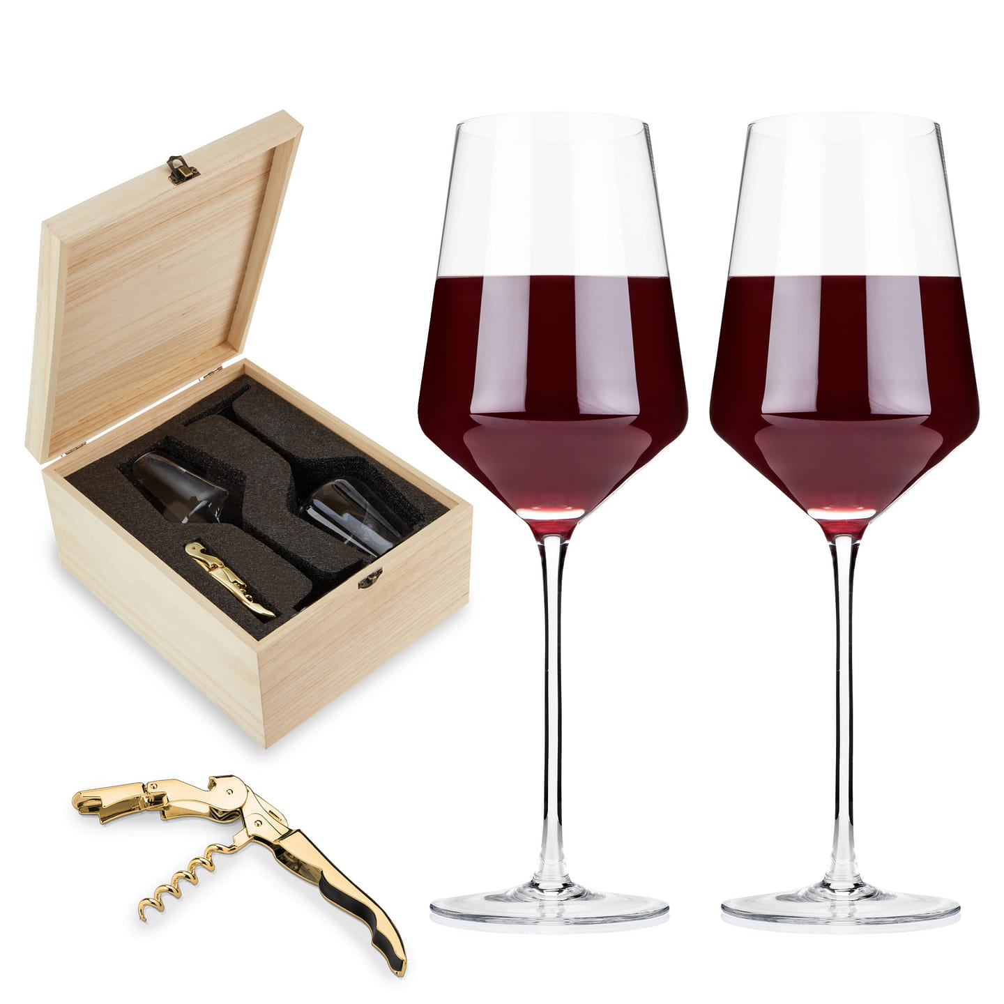 Wine Glass and Corkscrew Gift Box 3 each