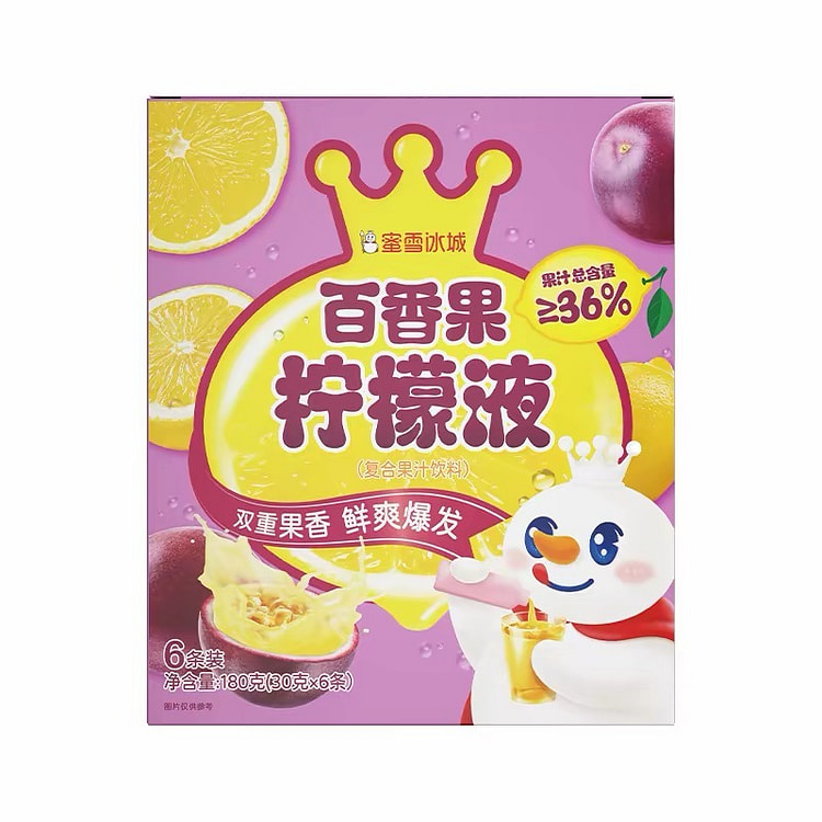 Mixue Ice Cream Passion Fruit Lemon Juice 30g*6 180 g