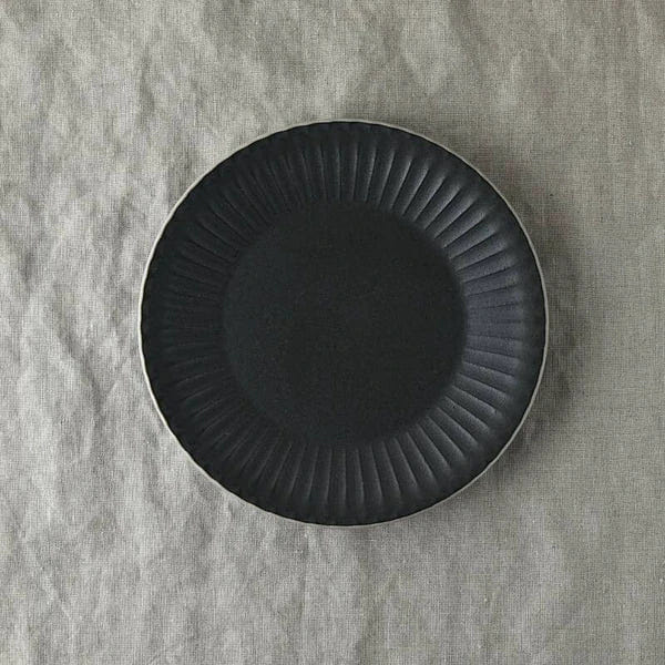 Shush Grace Mino Ware Dessert Plate Crystal Black 1 each