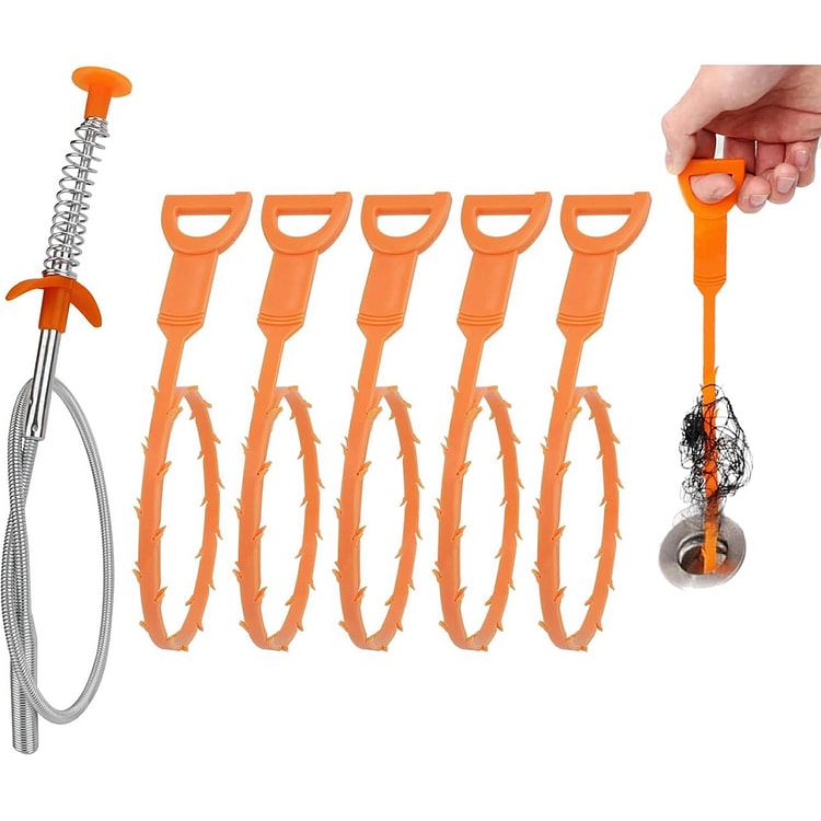 6个下水道管疏通器神器 厨房厕所地漏毛发疏通器神爪 1 份