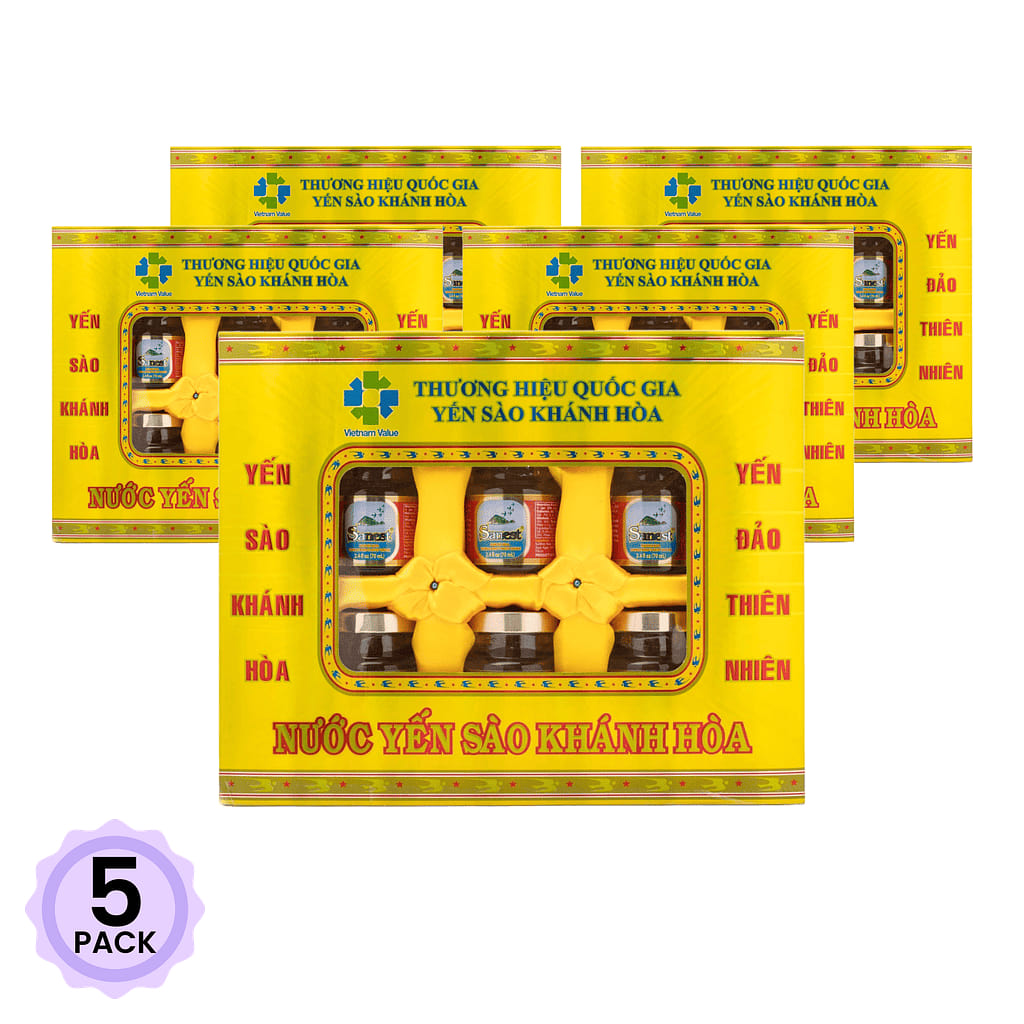 Sanest Khanh Hoa Edible Bird’s Nest Drink Jar 6pk 1 box*5 pack