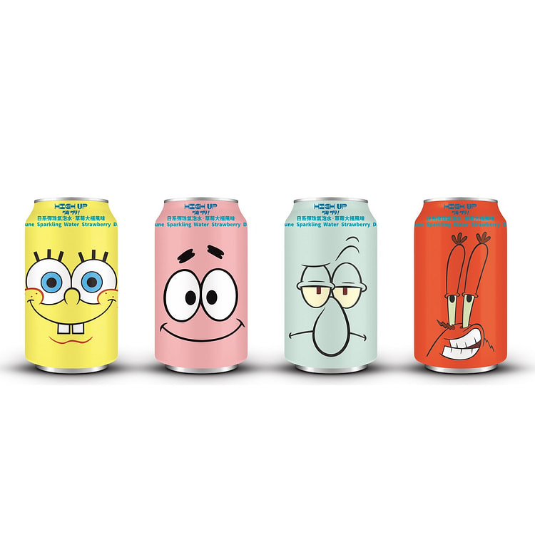 SPONGEBOB SPARKLING WATER STRAWBERRY 4 can