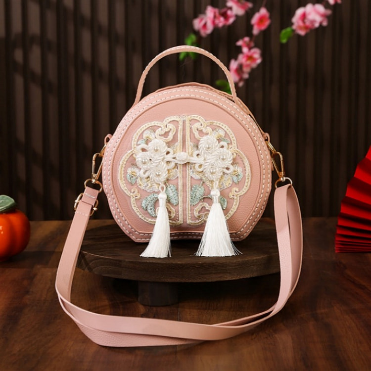 Pink Traditional Chinese style  DIY embroidery bag 1 each