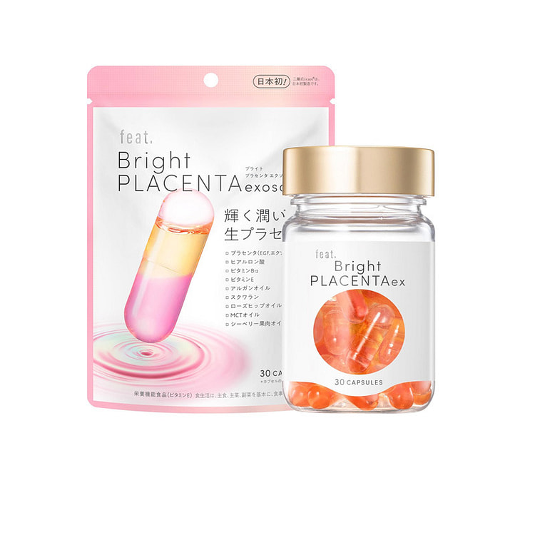 Feat Bright Placenta Exosome Capsules 30 Softgels 30 count