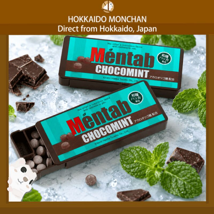 Kitami Hakka Mint Tablets 9g Chocolate 5pcs. 1 each