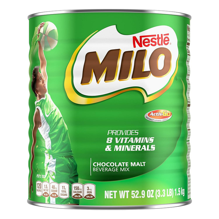 Milo Chocolate Malt Beverage Mix, 3.3 lb Can 1 each