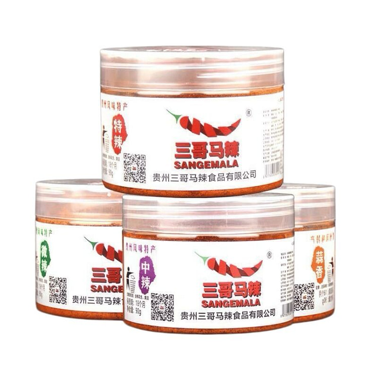 三哥马辣 贵州特产辣椒面混合味各1盒 共4盒 360 克