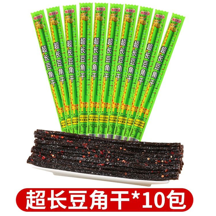 Dried green beans spicy strips 10g * 10 bags 100 g
