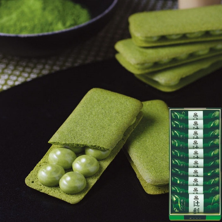 Tsujiri Kyoran Matcha Cream Biscuits 10 pieces