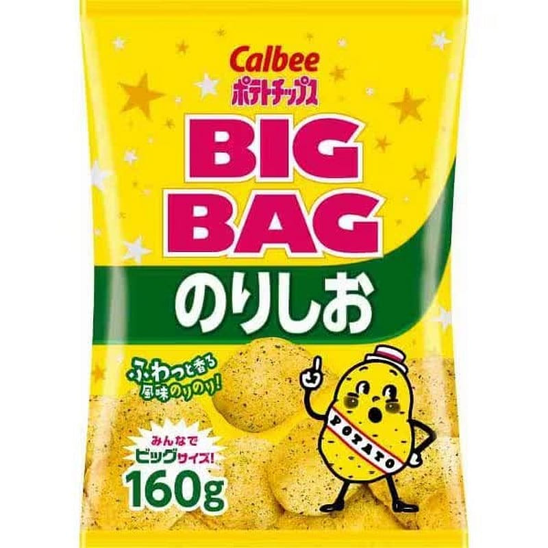 Calbee Big Bag Potato Chips Nori Shio 160g 1 each