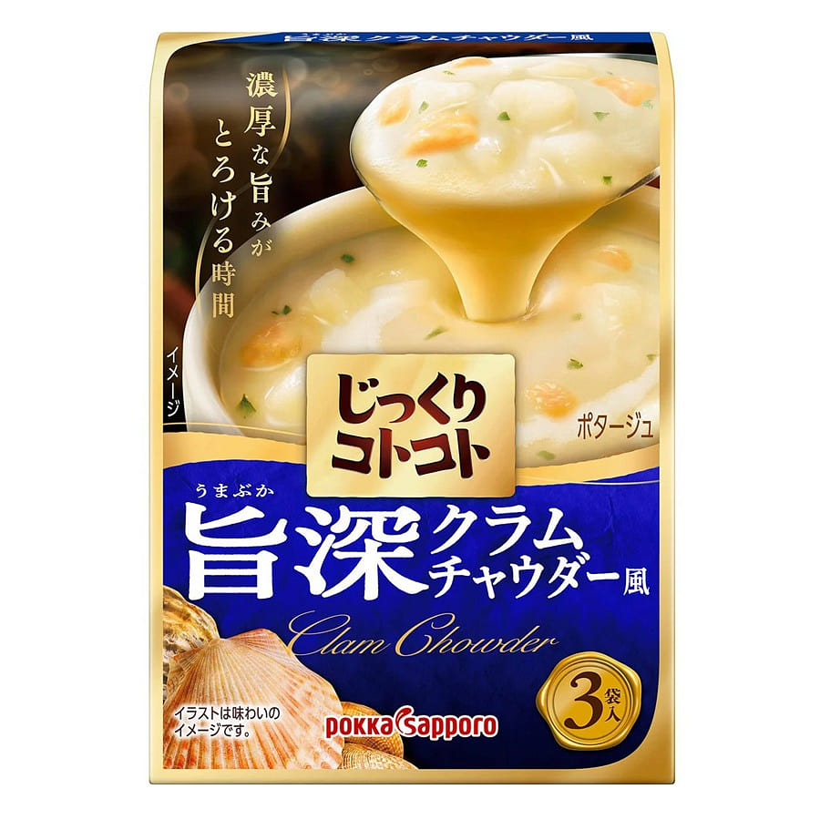 Poccasa Poro 海鲜 浓厚蛤蜊浓汤3袋入 1 盒