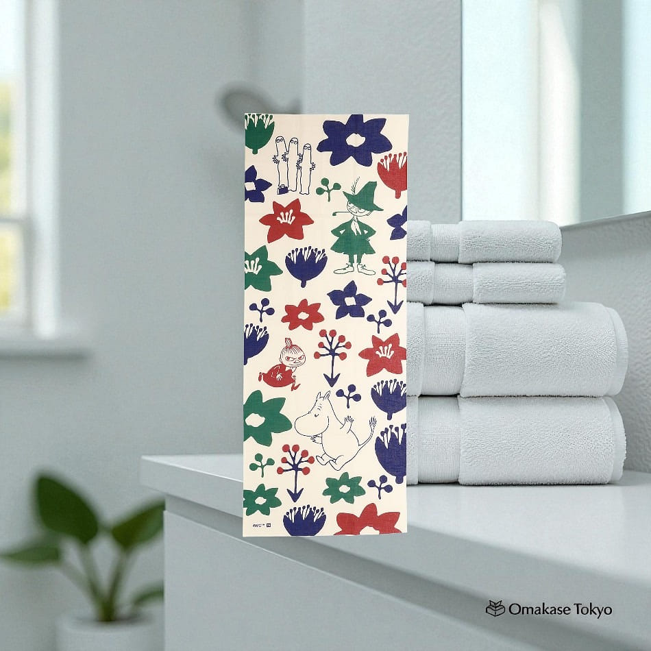 Marushin Tenugui Hand Towels Calf Color Flower 45 g