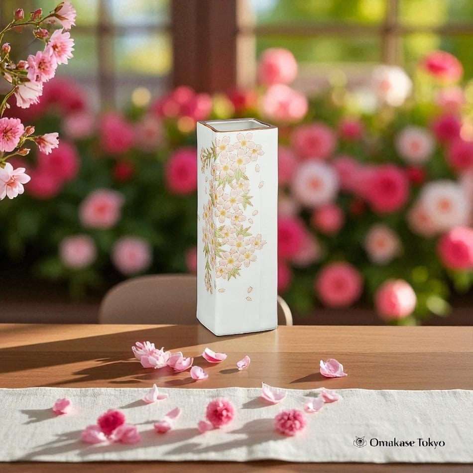 Kutaniyaki Kamamoto Seizangama Floral Vase 660 g