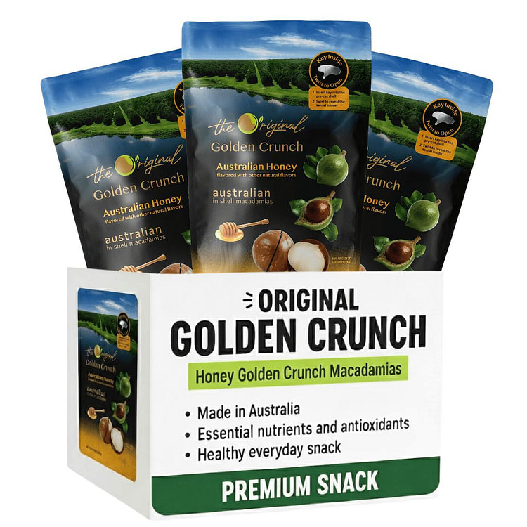 [Australia] Combo 3 Hạt Macca Golden Crunch Úc Vị Mật Ong 225g 1 cái