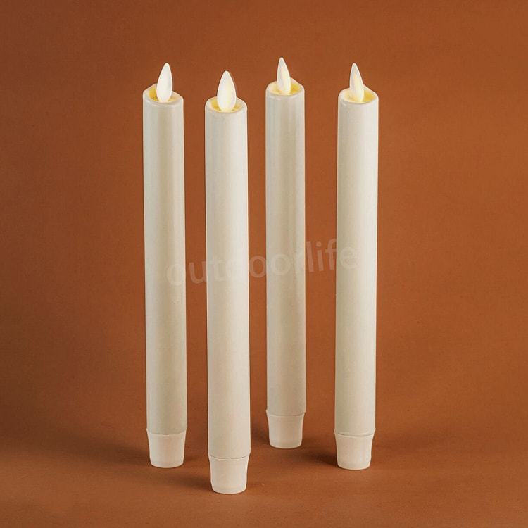 (4) Luminara Flameless Wax Taper Candle with Remot 4 pack