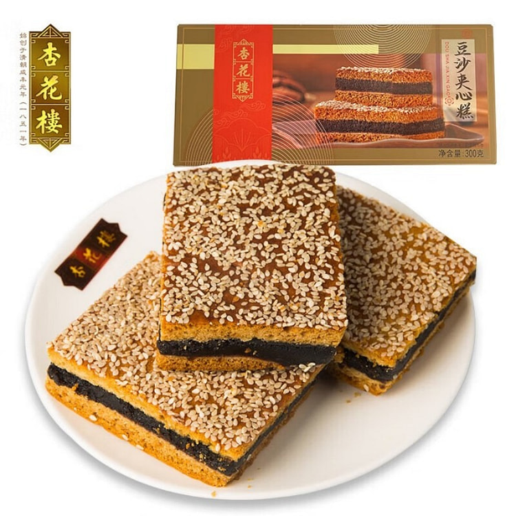 杏花楼豆沙夹心糕传统糕点心 早餐零食下午茶300g