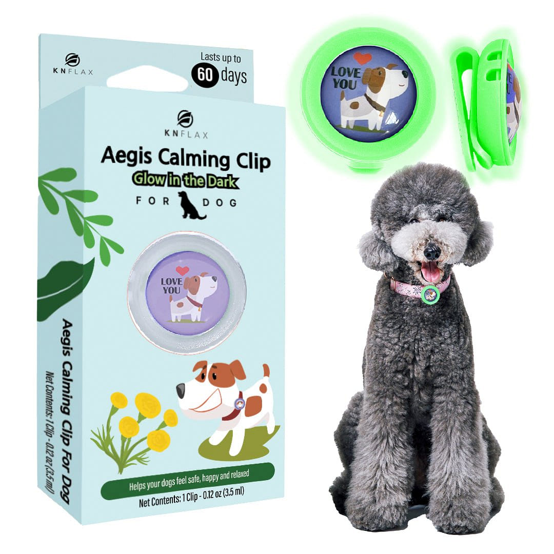 Aegis GLOW Calming Clip for Dog | 100% Natural Essential Oils – Love You 4 lb