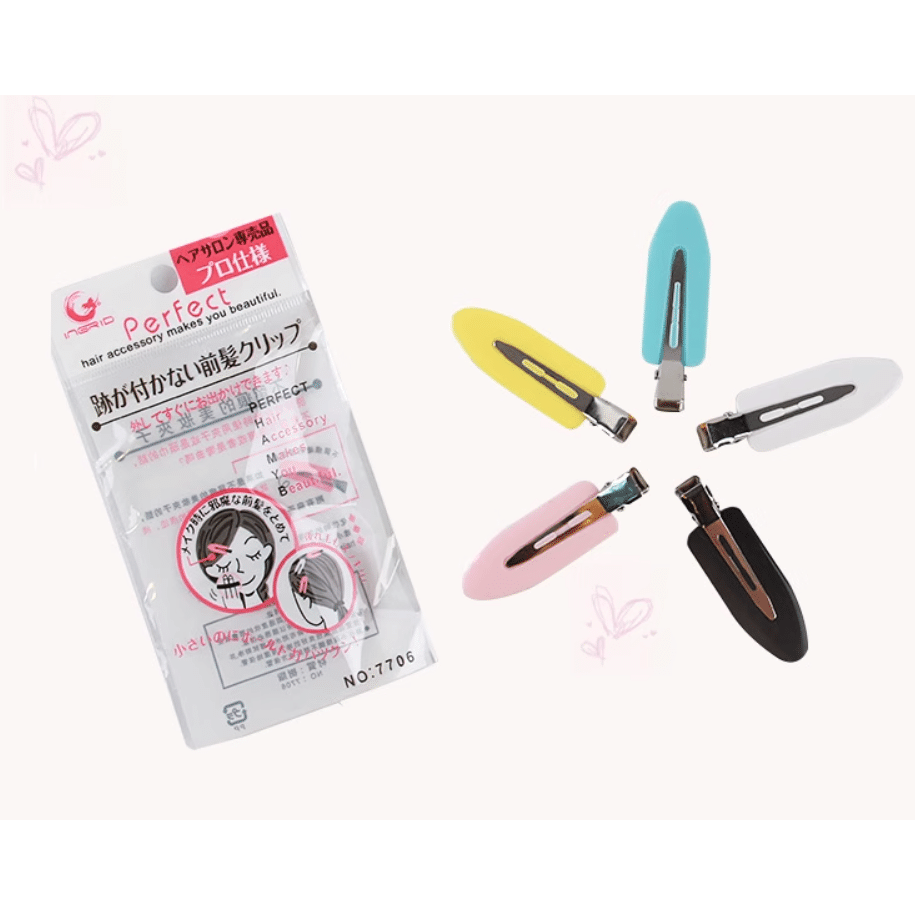 4Pcs No Bend Seamless Hair Clips Side Bangs Black 4 Pcs 0 lb