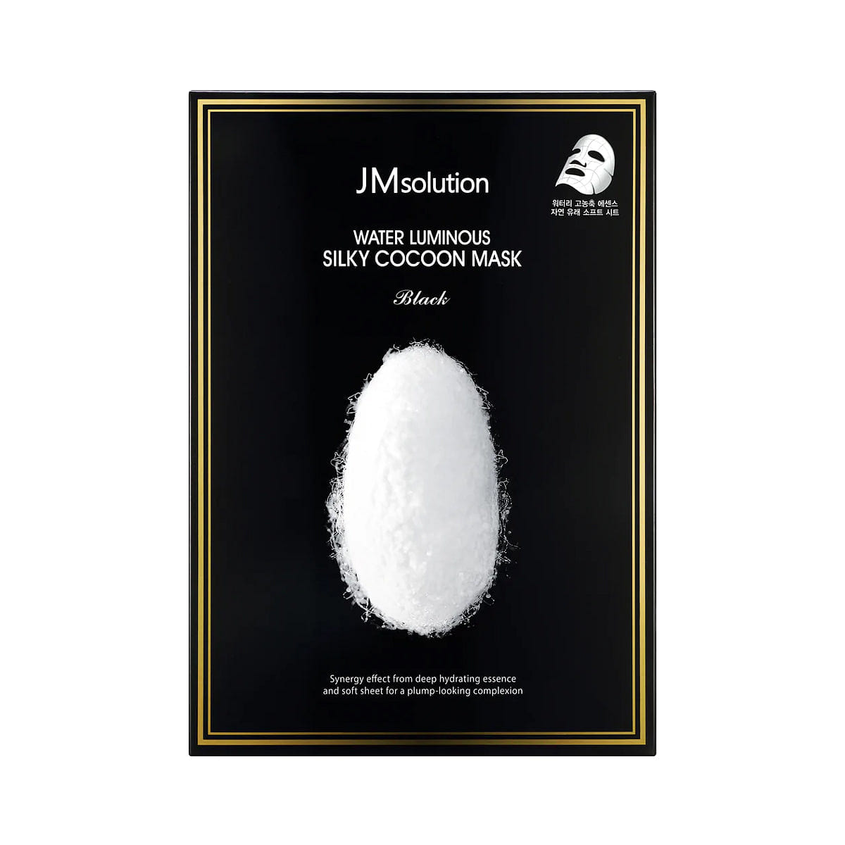 JMsolution Water Luminous Silky Cocoon Mask Black 10 Pack 1 each