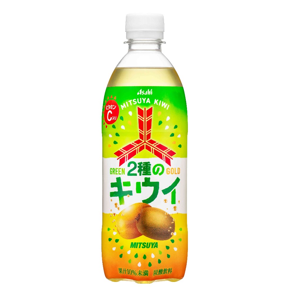 Get Asahi MITSUYA 2 types of Kiwi Carbonated Drink 500 ml