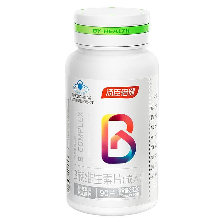 汤臣倍健 维生素B族(成人)复合维生素b1b2b6b12叶酸  90片1瓶（33.3g）