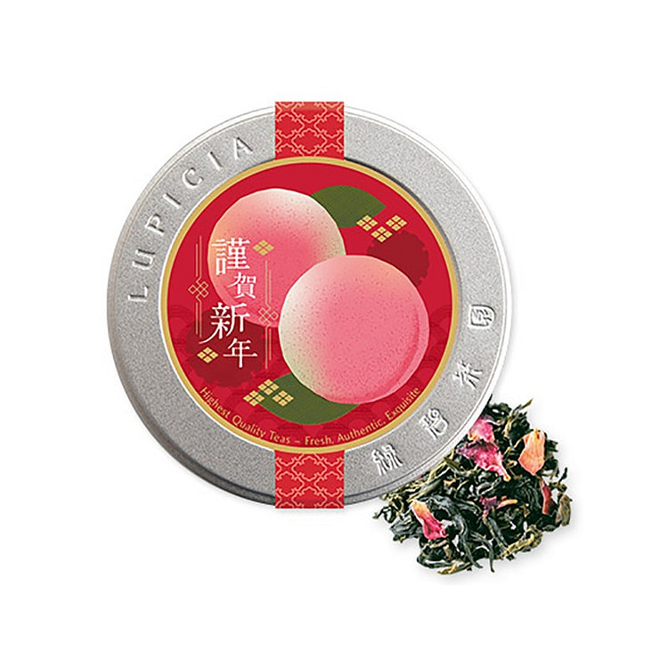 lupicia 2025 New Year Limited Edition White Peach Oolong Rose Tea 50g/can