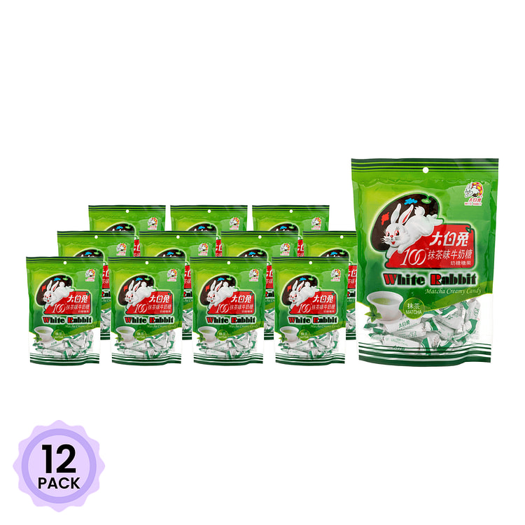 大白兔 抹茶味牛奶糖 150 克*12 包