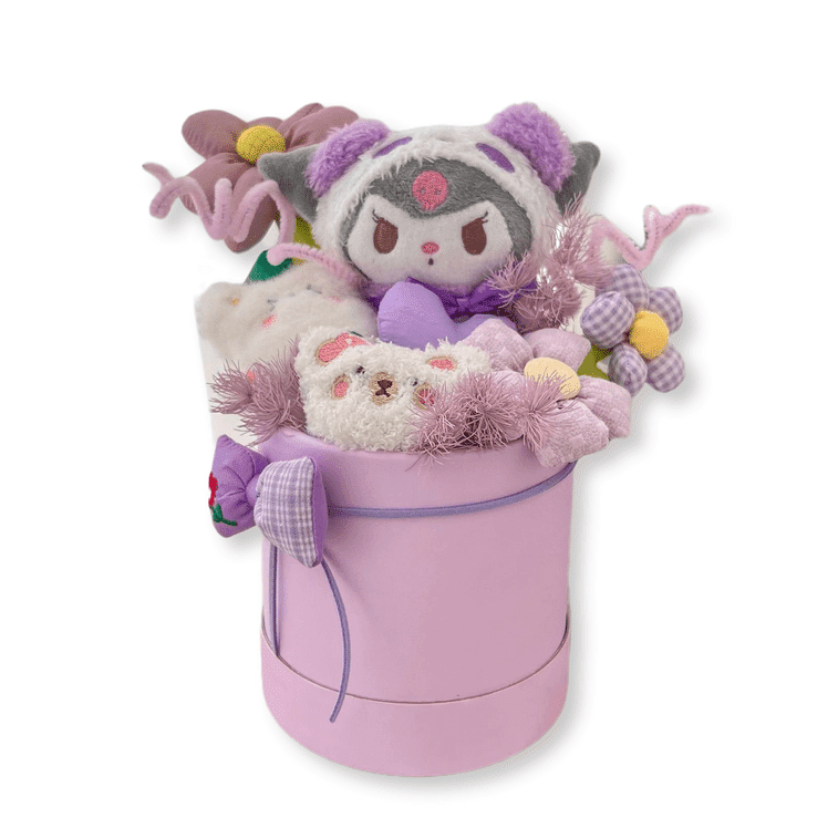 Plush Toy Bouquet Vase Cute Kawaii Birthday Gift Kuromi 1 each