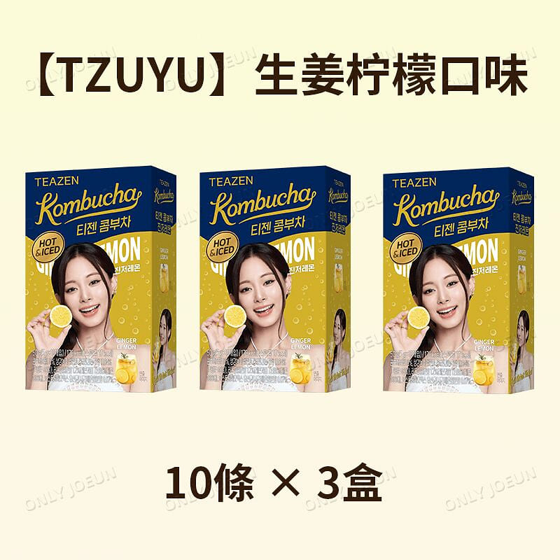 TWICE Endorsed TEAZEN Kombucha Ginger Lemon Flavor 3 box