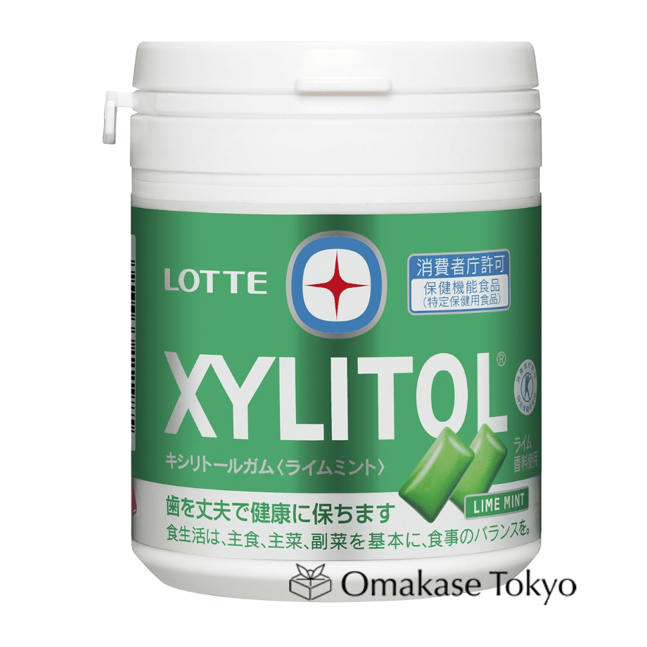 Lotte xylitol gum Lime Mint Family Bottle 133g 133 g