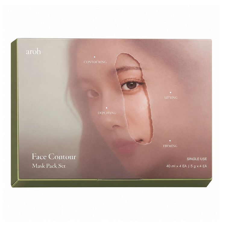 AROH Firming Ear-Loop Face Mask, Hydrating & Nour 1 box