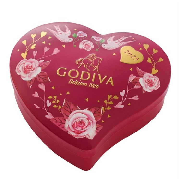 日本GODIVA情人节巧克力心形礼盒10粒装
