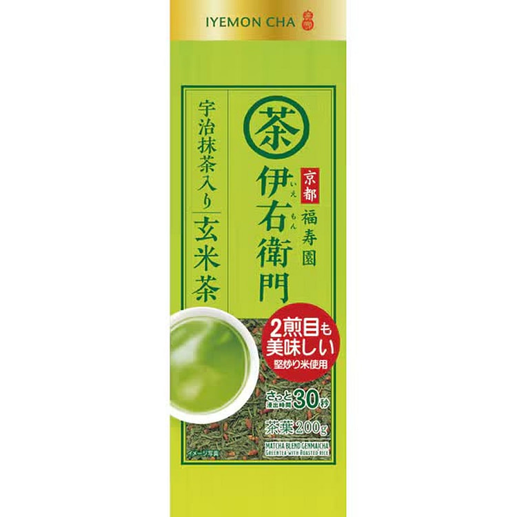 Uji no Tsuyu Iyemon Brown Rice Tea Matcha 200g 1 each
