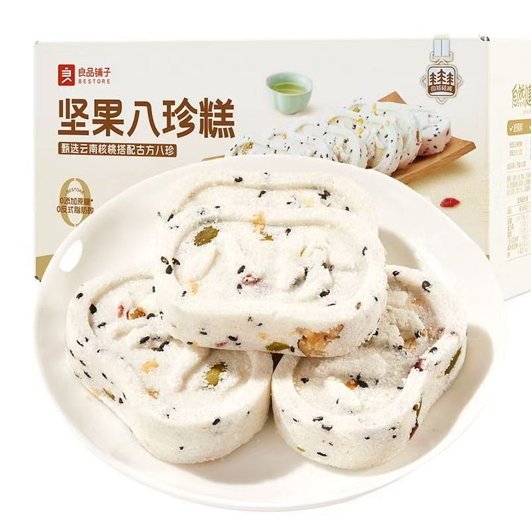 良品铺子八珍糕红枣传统健康无蔗糖零食中式糕点小吃 500 克