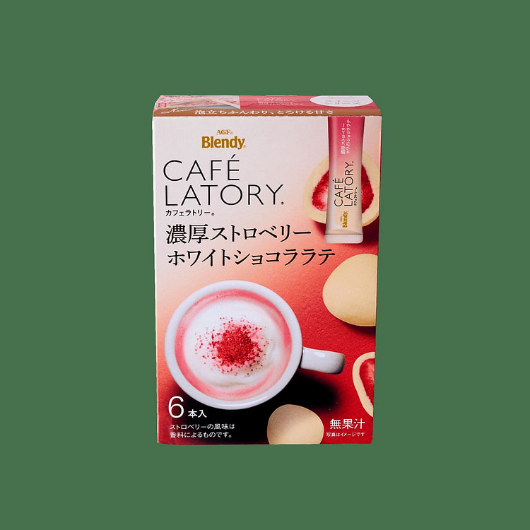 AGF Cafe Latory Strawberry White Chocolate Latte