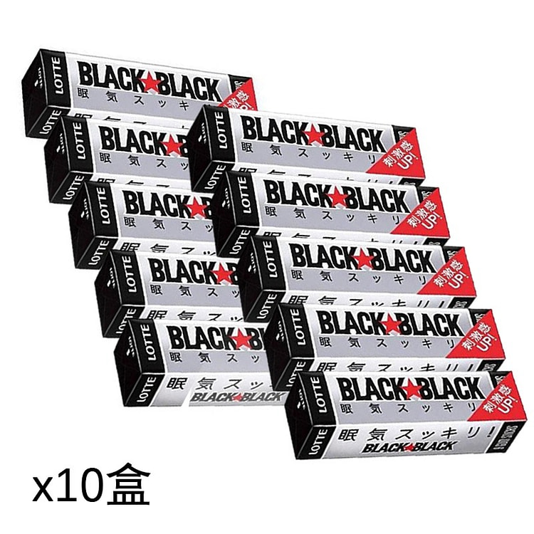 LOTTE 乐天食品 black 记忆力口香糖x10盒