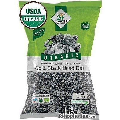 24 Mantra Organic Urad Black Split, 2 lbs bag 2 lb