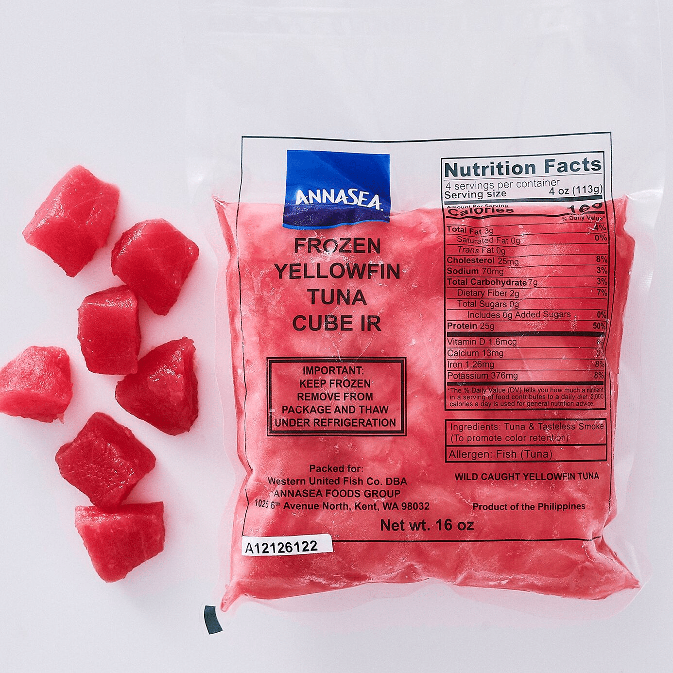 Annasea Frozen Ahi Cubes 8 oz 8 oz
