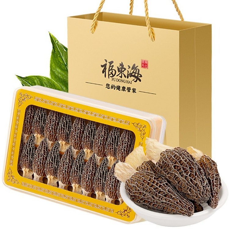 福东海羊肚菌50克礼盒装云南菌菇干货大朵