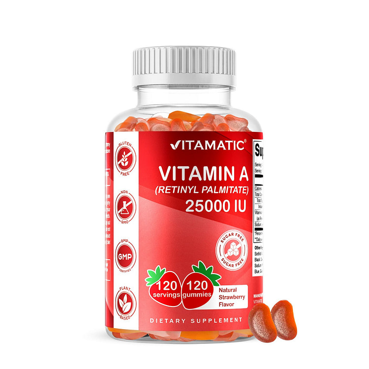 Sugar Free Vitamin A 25000 IU - 120 Gummies