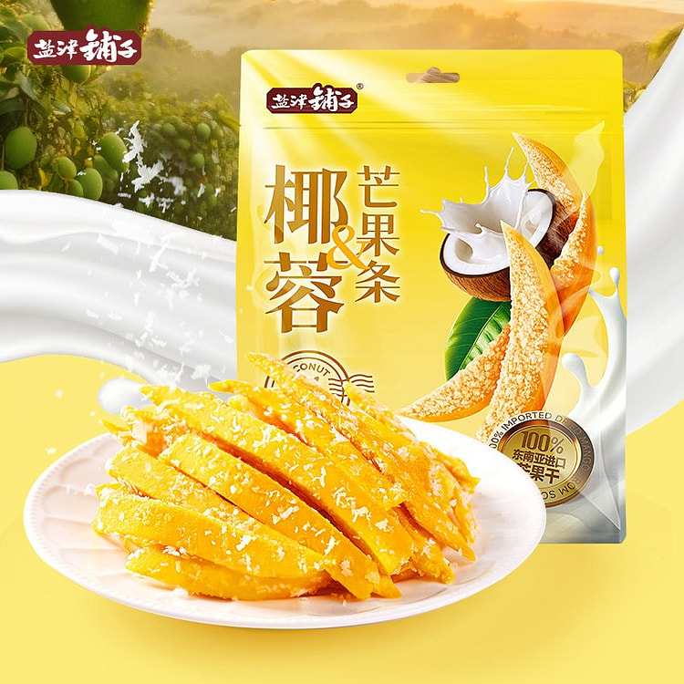 Yanjinpuzi Coconut Mango Strips Sweet Soft 1pc 100 g