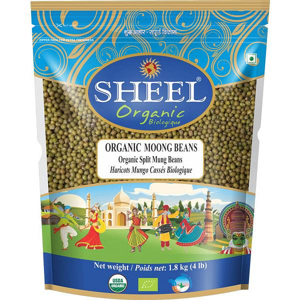 Organic Moong Beans / Green Gram - 4 Lb (1.8 Kg)