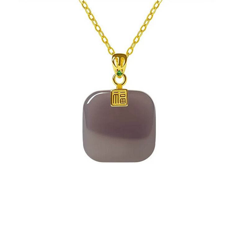 Hotan Jade Sugar Necklace Zifu Fang'an 15 * 22mm 1 box