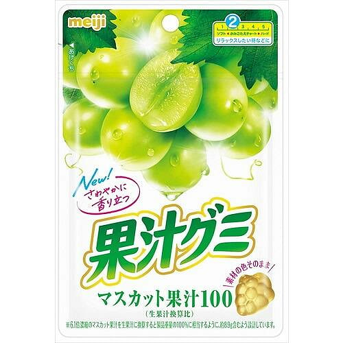 Meiji Fruit Juice Gummy Green Grape Flavor 54g 1 each