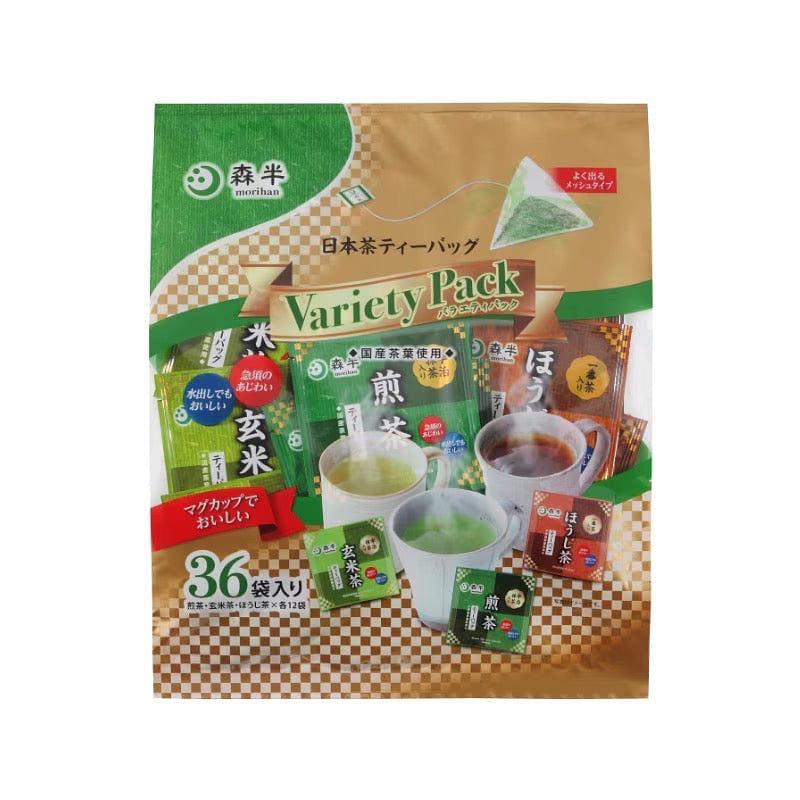 Morihan Japanese Tea Bags Variety Pack 36 Bags 1 each